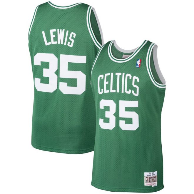 Reggie Lewis Boston Celtics Mitchell & Ness 1987-88 Hardwood Classics Swingman Jersey – Kelly Green