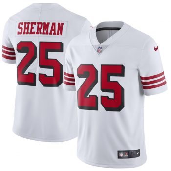 Richard Sherman San Francisco 49ers Nike Color Rush Vapor Untouchable Limited Player Jersey – White