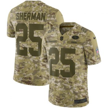 Richard Sherman San Francisco 49ers Nike Salute to Service Limited Jersey – Camo