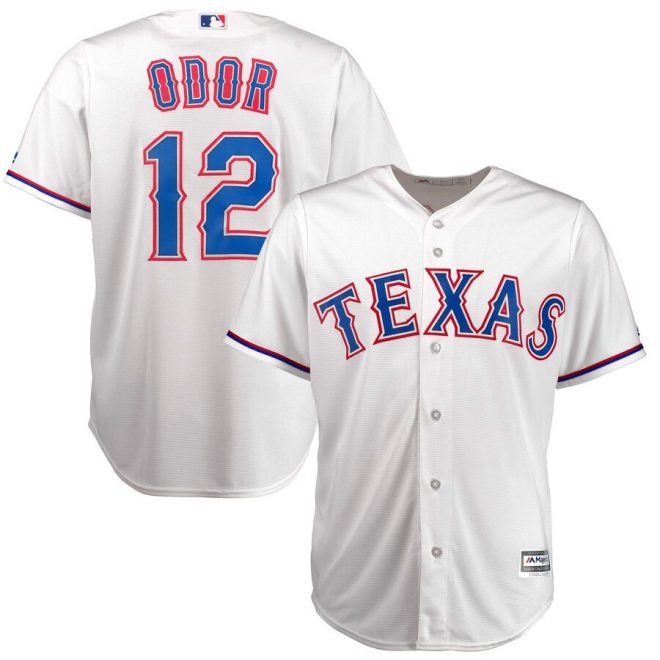 Rougned Odor Texas Rangers Majestic Cool Base Player Jersey - White