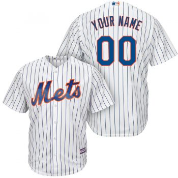 New York Mets Majestic Cool Base Custom Jersey - White/Royal