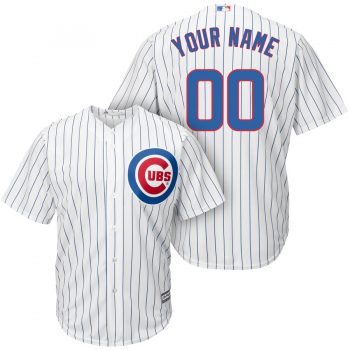 Chicago Cubs Majestic Cool Base Custom Jersey - White/Royal