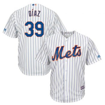 Edwin Diaz New York Mets Majestic Home Cool Base Player Jersey – White/Royal