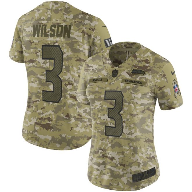 Russell Wilson Seattle Seahawks Nike Women's Salute to Service Limited Jersey - Camo