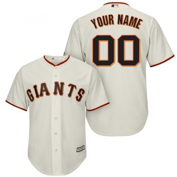 San Francisco Giants Majestic Cool Base Custom Jersey - Cream