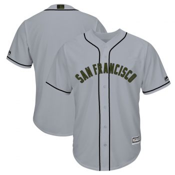 San Francisco Giants Majestic 2018 Memorial Day Cool Base Team Jersey - Gray