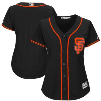 San Francisco Giants Majestic Women's Alternate 2017 Cool Base Team Jersey - Black