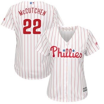 Andrew McCutchen Philadelphia Phillies Majestic Women's Cool Base Player Jersey - White/Scarlet