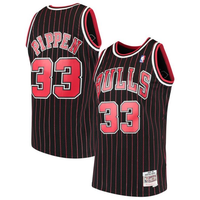 Scottie Pippen Chicago Bulls Mitchell & Ness 1995-96 Hardwood Classics Swingman Jersey – Black