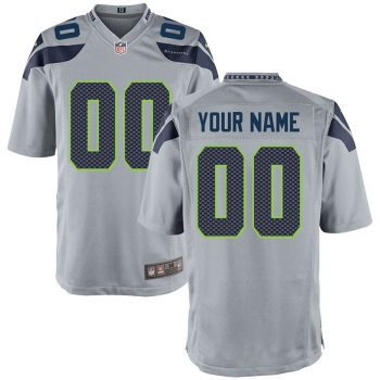 Seattle Seahawks Nike Youth Game Custom Jersey – Gray