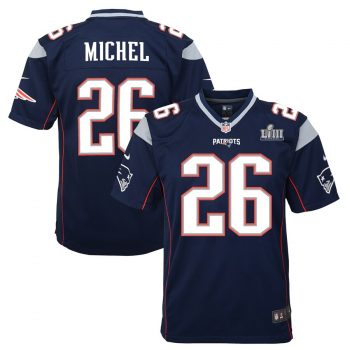 Sony Michel New England Patriots Nike Youth Super Bowl LIII Bound Game Jersey – Navy