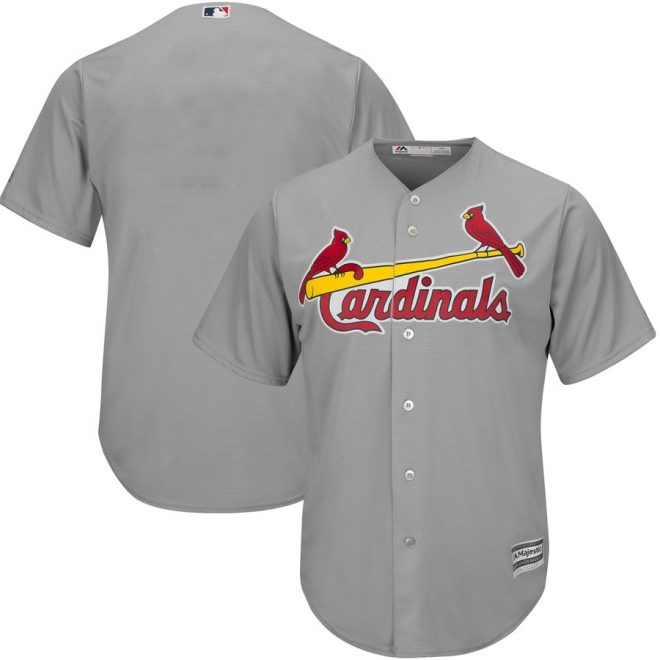 St. Louis Cardinals Majestic Official Cool Base Jersey - Gray