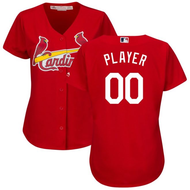 St. Louis Cardinals Majestic Women's Cool Base Alternate Jersey - Scarlet