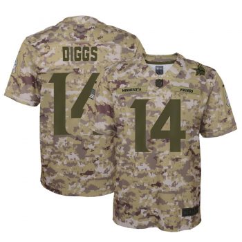 Stefon Diggs Minnesota Vikings Nike Youth Salute to Service Game Jersey - Camo