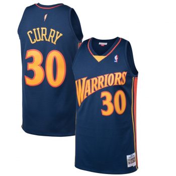 Stephen Curry Golden State Warriors Mitchell & Ness 2009-10 Hardwood Classics Swingman Jersey - Navy