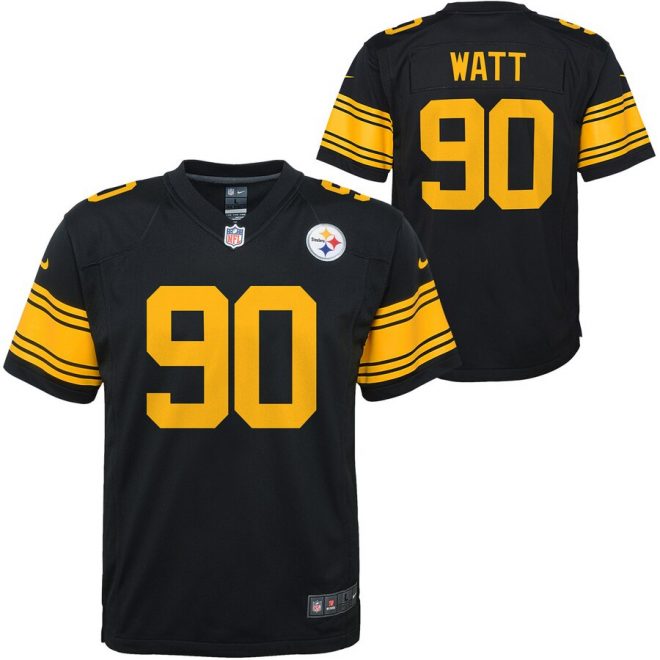 T.J. Watt Pittsburgh Steelers Nike Youth Color Rush Player Game Jersey – Black