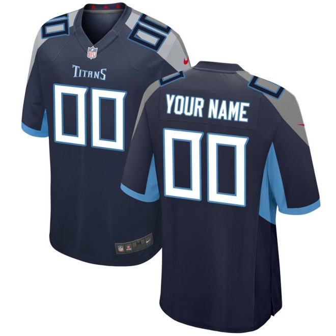 Tennessee Titans Nike 2018 Custom Game Jersey – Navy