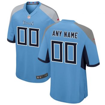 Tennessee Titans Nike Youth 2018 Alternate Custom Game Jersey – Light Blue