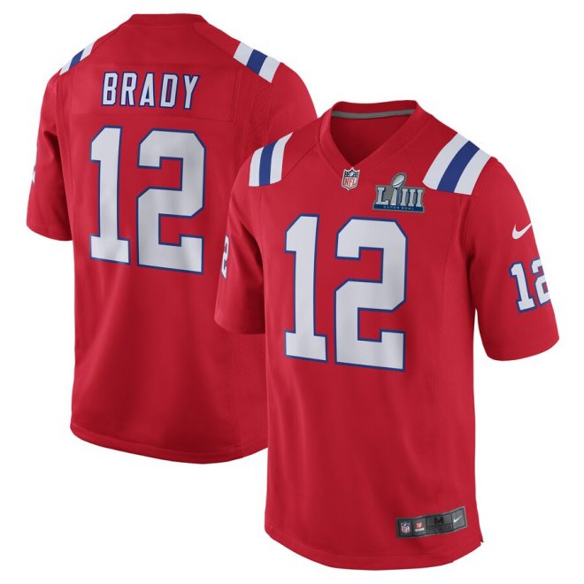 Tom Brady New England Patriots Nike Super Bowl LIII Bound Game Jersey – Red