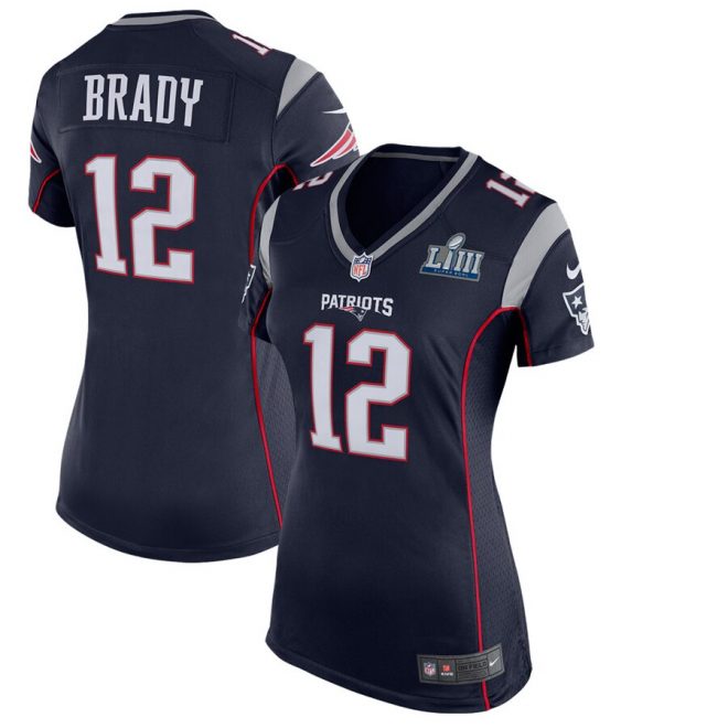 Tom Brady New England Patriots Nike Women's Super Bowl LIII Bound Game Jersey – Navy