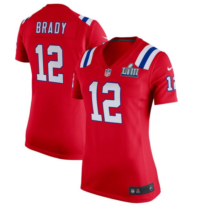 Tom Brady New England Patriots Nike Women's Super Bowl LIII Bound Game Jersey – Red