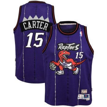 Vince Carter Toronto Raptors Mitchell & Ness Youth Hardwood Classics Swingman Throwback Jersey – Purple