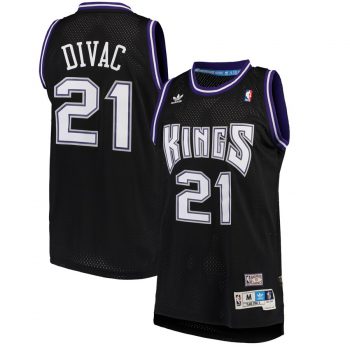 Vlade Divac Sacramento Kings adidas Hardwood Classics Road Swingman Jersey - Black