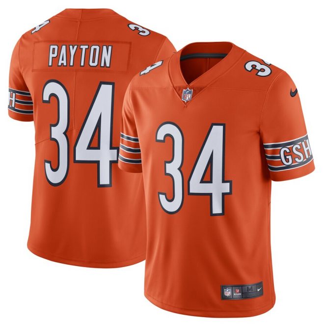 Walter Payton Chicago Bears Nike Alternate Vapor Untouchable Limited Retired Player Jersey – Orange