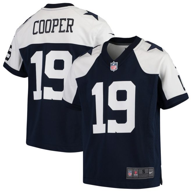 Amari Cooper Dallas Cowboys Nike Youth Throwback Game Jersey – Navy/White