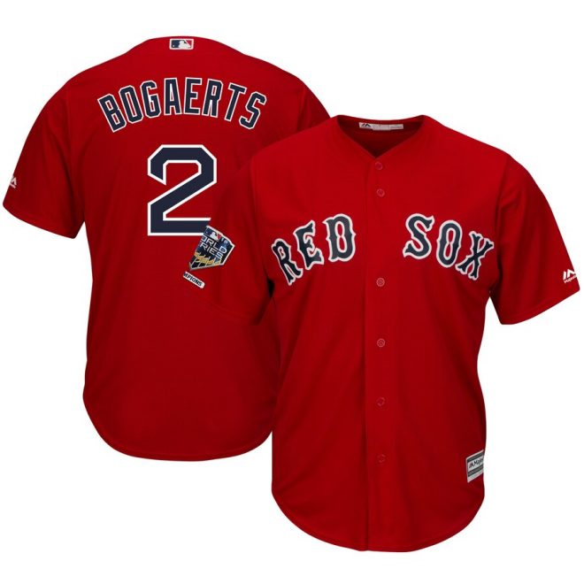 Xander Bogaerts Boston Red Sox Majestic 2018 World Series Champions Alternate Cool Base Player Jersey – Scarlet