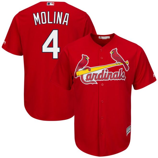 Yadier Molina St. Louis Cardinals Majestic Cool Base Player Jersey - Scarlet