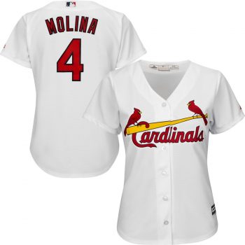 Yadier Molina St. Louis Cardinals Majestic Women's Cool Base Player Jersey - White