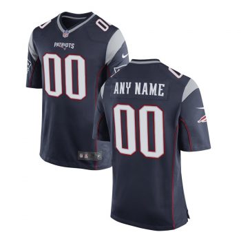 Youth New England Patriots Nike Navy Customized Game Jersey