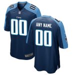 Youth Tennessee Titans Nike Navy Custom Game Jersey