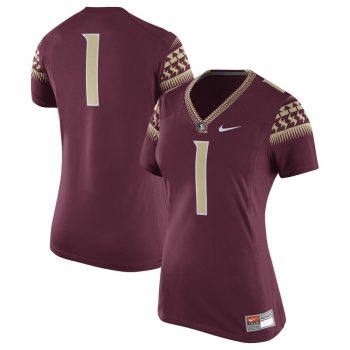 #1 Florida State Seminoles Nike Women's Game Replica Football Jersey - Garnet