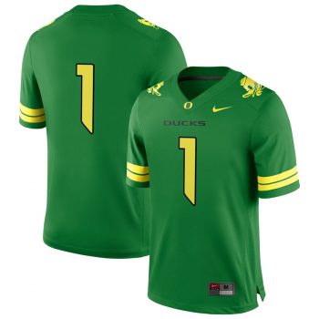 #1 Oregon Ducks Nike Football Game Jersey – Apple Green