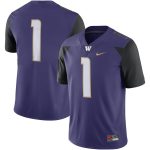 #1 Washington Huskies Nike Team Game Football Jersey – Purple