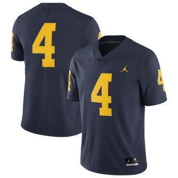 #4 Michigan Wolverines Jordan Brand Limited Performance Football Jersey – Navy