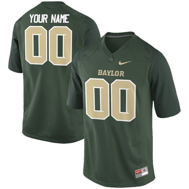 Baylor Bears Nike Custom Replica Football Jersey - Green