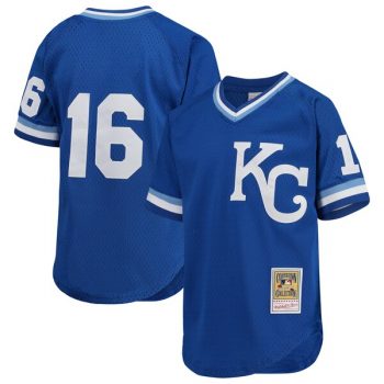 Bo Jackson Kansas City Royals Mitchell & Ness Youth Cooperstown Collection Mesh Batting Practice Jersey – Royal