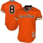 Cal Ripken Jr Baltimore Orioles Mitchell & Ness 1988 Authentic Cooperstown Collection Mesh Batting Practice Jersey - Orange