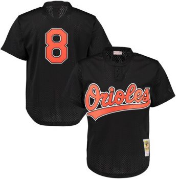 Cal Ripken Jr. Baltimore Orioles Mitchell & Ness Cooperstown Mesh Batting Practice Jersey - Black