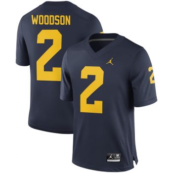 Charles Woodson #2 Michigan Wolverines Jordan Brand Alumni Football Jersey - Navy