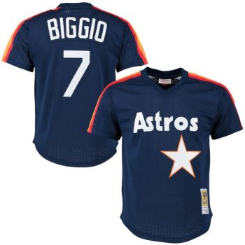 Craig Biggio Houston Astros Mitchell & Ness Cooperstown Mesh Batting Practice Jersey - Navy