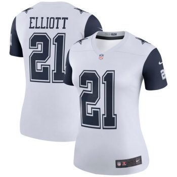 Ezekiel Elliott Dallas Cowboys Nike Women's Color Rush Legend Jersey - White