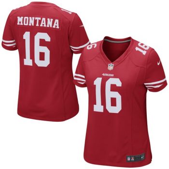 Joe Montana San Francisco 49ers Nike Women's Retired Game Jersey - Scarlet