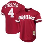 Mitchell & Ness Lenny Dykstra Philadelphia Phillies Cooperstown Collection Mesh Batting Practice Jersey - Scarlet