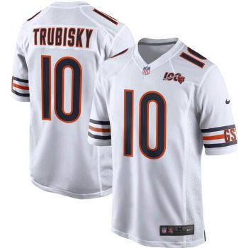 Mitchell Trubisky Chicago Bears Nike 100th Season Game Jersey – White