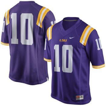 No. 10 LSU Tigers Nike Limited Football Jersey - Purple