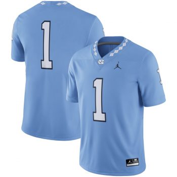 North Carolina Tar Heels Jordan Brand 2018 Game Football Jersey – Carolina Blue